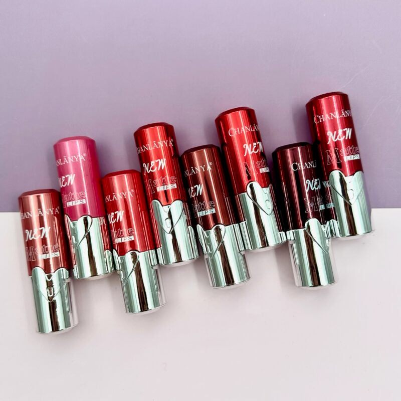 5337 LABIAL MATTE NEW CORAZÓN ROJO PLATA X1U