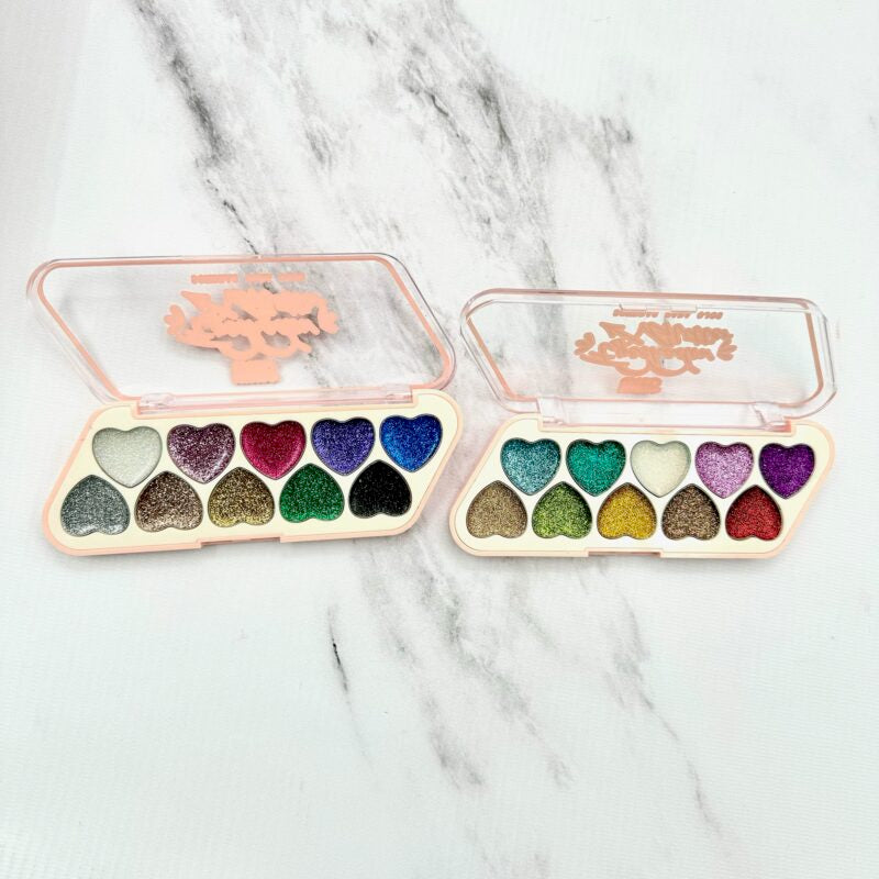 ES4199 SOMBRA CORAZON GLITTER X10 COLOR