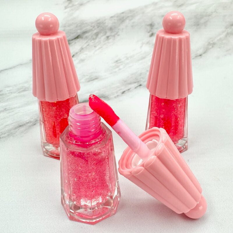 AC-L3784 BRILLO LABIAL SOMBRILLA C/ GLITER X1U