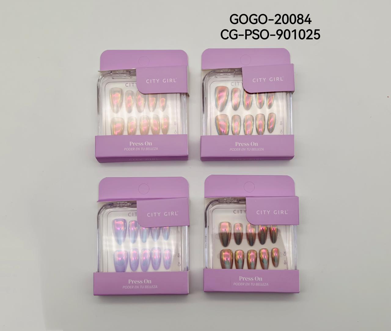 PRESS ON NAILS EFECTO CROMADO